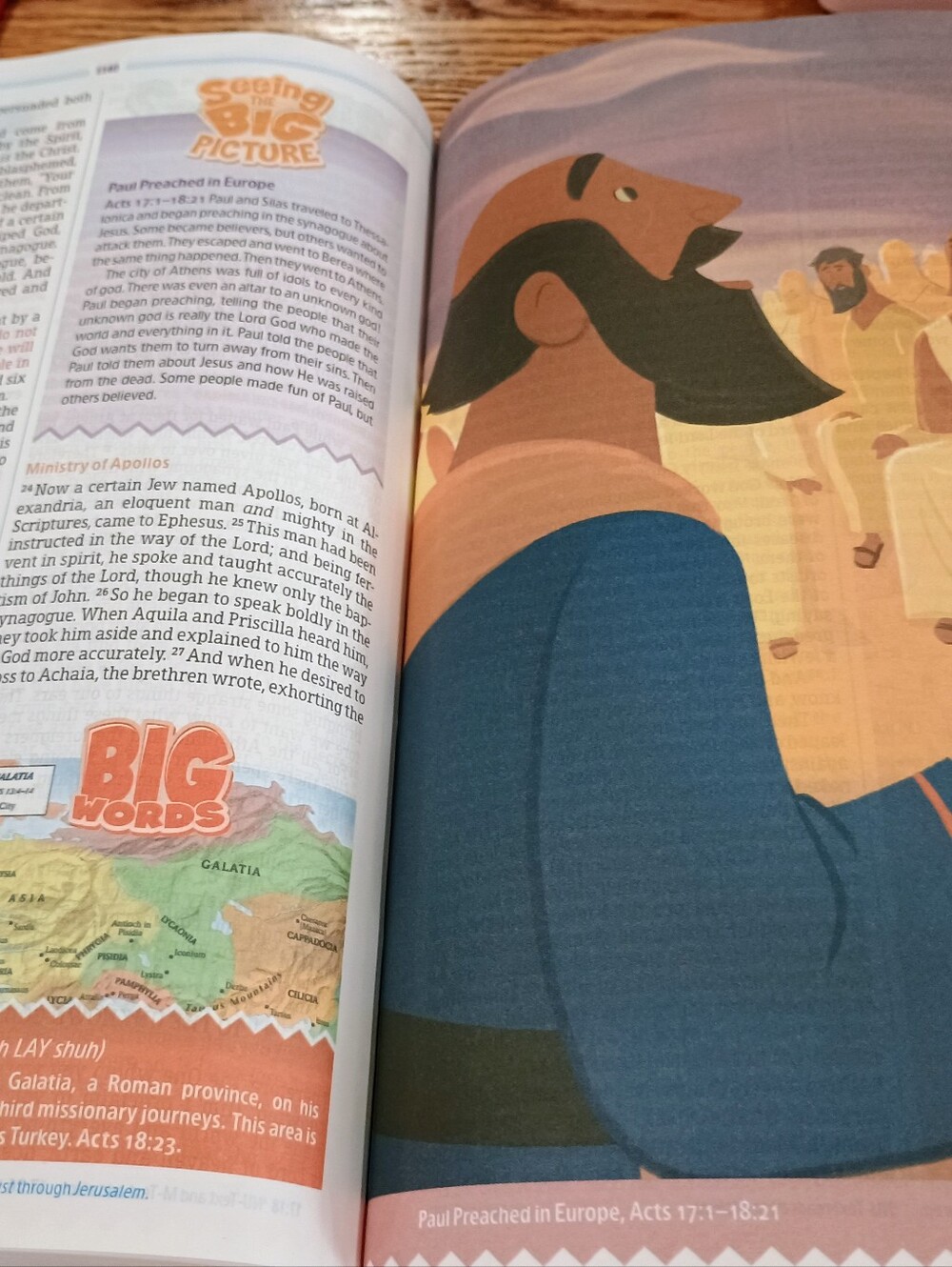 The Big Picture Interactive Bible NKJV for Kids - Blue/Orange - Picture 7 of 7